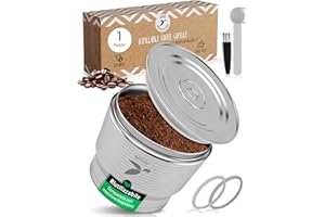 Capsule ricaricabili Nespresso in acciaio inox - Capsule nespresso riutilizzabili per chi ama l'ambiente compatibili con le macchine per caffè Nespresso + portacapsule | mahona