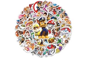 TRUSTKK 50 pegatinas de la Patrulla del Perro, pegatinas de vinilo impermeables, fáciles de aplicar y quitar