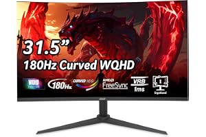 Nitro XZ322QU V3 Spelmonitor 31,5 tum (80 cm) WQHD, VA, 180 Hz DP, 144 Hz HDMI, 1 ms (VRB), 2 x DP 1.4, 2 x HDMI 2.0, bö
