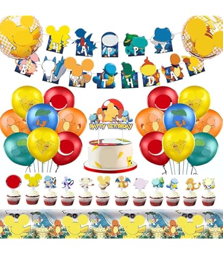 Kinder Geburtstag Deko Set - 100 Teile Partyzubehör Mit Luftballons Und Tischdecke