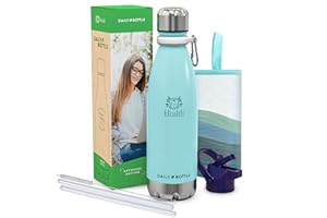 LG Luxury & Grace Borraccia Termica in Acciaio Inox 500 ml. Botiglia Termo senza BPA per Bevande Calde e Fredde. Sottovuoto a Doppia Parete e Senza Perdite. Borsa Portabile in Neoprene + Moschettone.