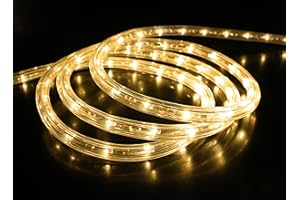 ‎LEDZEIT LEDZEIT - Profi Serie - LED Lichtschlauch 10m, Außen und Innen. Warmweiß 2300K, 30LED/M, IP65, 230V, Dimmbar, Erweiterbar, Flexibel, Biegsam, für Weihnachten, Festival, Party