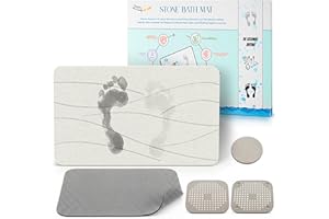 THORNRISE Alfombra Diatomita Baño 60x39cm – Secado Rápido, Antideslizante y Antibacteriana – Alfombra Baño Piedra para Baño Moderno o Clásico – Diseño y Confort para Todos – Alfombrilla Diatomita