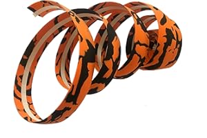 carbonenmy Cinta para Manillar de Bicicleta con Tiras Adhesivas, Tapones para el Manillar para Bicicleta de Carreras, de montaña, Urbana, Naranja y Negro