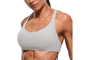 CRZ YOGA Donna Reggiseno Sportivo Yoga Imbottite Rimovibili Multi Strap