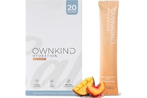 OWNKIND Electrolytes Powder Sachets - Peach & Mango | Zero Sugar, All 6 Electrolytes, Hydration Multiplier w/Essential Minerals, Vitamins, Immune & Metabolic Functions. Vegan, Sugar Free & Gluten Free