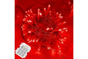 BOLWEO LED Lichterkette Batterie mit Timer, 3m 30LED Rot IP65 Wasserdicht Innen und Außen Lichterketten für Halloween,Valentinstag,Weihnachten,Schlafzimmer,Party,Hochzeit
