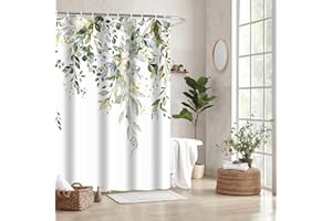 BuYupop Duschvorhang 180x180cm Anti-schimmel Wasserdicht Badevorhang Waschbar Polyester Shower Curtains Textil,mit 12 Ösen und Duschringen,Schnell Trocknend,Für Badezimmer(Unterwasserpflanze)
