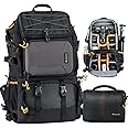 TARION Waterproof Camera Backpack SLR Large Camera Bag with 15.6 Inch Laptop Compartment Rain Cover for SLR Cameras Digital Lenses Tripods