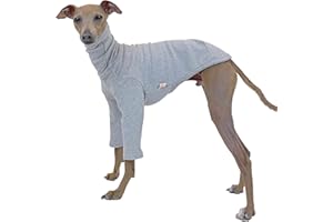 D DOGGY STAR Italienische Windhunde-Kleidung, flexibles T-Shirt, Whippet für Hunde, Größe XL, Grau