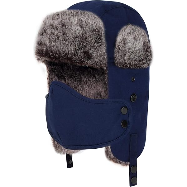 Ikruidy Fliegermütze Schwarz - Wasserdicht Mit Ohrenklappen & Maske