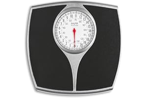 Salter 148 BKSVDR Speedo Dial Bathroom Scale - Mechanical Weighing Scales For Body Weight, Easy Read Dial & Rotating Pointer, Instant Readings, Large Foot Platform, Weighs Up To 136 kg/ 21 st