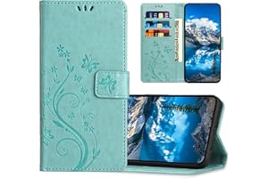 JZASES Hülle für iPhone 11 Pro, PU Leder Handyhülle, Klappbar Prägung Brieftasche Stoßfeste Schutzhülle Kompatibel mit iPhone 11 Pro, Grün