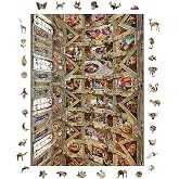 Pinecone - Ahşap Puzzle Yetişkinler i&ccedil;in - Sistina Şapeli Benzersiz Par&ccedil;alı Puzzle - 450 Par&ccedil;a Ahşap Yapboz - Yapıştırıcı Fol