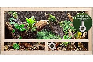 REPITERRA Terrario grande terrario per rettili Terrario interno Ventilazione laterale per serpenti e lucertole 80x50x50x50