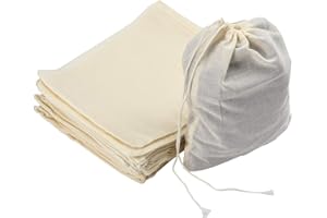 Irich Sachet Dragees Tissu 100% Coton 30 Pack 15x20cm, Reutilisable pour Bapteme Avec Cordon De Serrage Pour Fête Mariage Anniversaire, Blanc Sac Filtres Pour La Cuisine, La Fabrication De Confiture