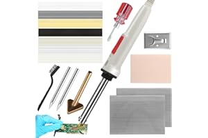 MUSEMUSY 100W Saldatore per Plastica, 2 in 1 Saldatore Plastica, Saldatrice Plastica con 56pcs 7 Tipo Bacchette, Saldatore per Riparazioni di Plastica con 4 Punte del Saldatore per Riparazione Paraurti Auto