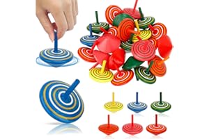 BOSCOW 30 Stück Holzkreisel für Kinder, Bunte Party-Spielzeuge, Mitgebsel für Kindergeburtstage und Partytütenfüller für Kinder (Zufällige Farbe), Kreisel aus Holz