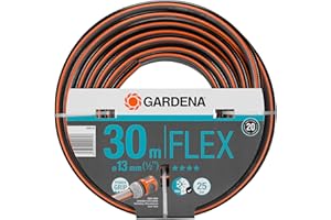 Gardena Comfort FLEX wąż 13 mm (1/2"), 30 m: odporny na odkształcenia wąż z profilem Power Grip, wysokiej jakości oplot spiralny, ciśnienie rozrywające 25 barów, bez elementów systemowych (18036-20)