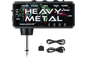 Donner gitarrhörlursförstärkare tung metall USB uppladdningsbar mini fickhörlursförstärkare för elgitarr