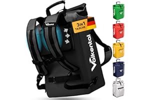 Valkental - 3in1 Fahrradtasche - NEUAUFLAGE 2024 - Geeignet als Gepäckträgertasche, Rucksack und Umhängetasche - Wasserdicht 