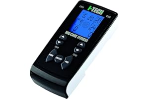 ITECH I-Tech Mio-Care Fitness, Électrostimulateur 2 Canaux Indépendants, 8 Électrodes, Écran Rétroéclairé, Max 100 mAh par Canal, 55 Programmes : 20 Médical, 15 Beauté, 20 Fitness, 500 Applications