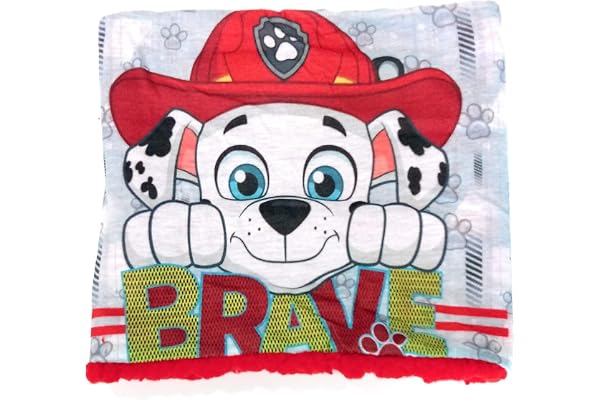 Paw Patrol Officiell halsvärmare för pojkar, snood scarf med korallfleece foder –