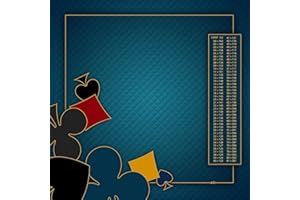 MTJ® - Tapis de Belote Prestige OC - 60x60cm - Matière Jersey Néoprène - Fabrication Française (Bleu)