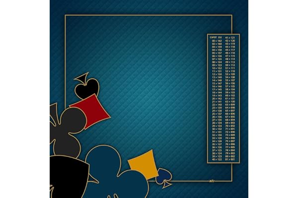 MTJ® - Tapis de Belote Prestige OC - 60x60cm - Matière Jersey Néoprène - Fabrication Française (Bleu)