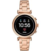 Fossil Women's Gen 4 Sloane HR Heart Rate Stainless Steel Touchscreen Smartwatch, Color: Rose Gold (FTW6040)
