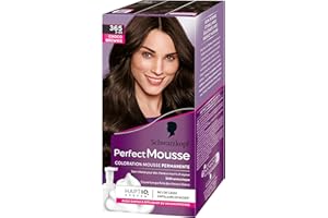 Schwarzkopf - Perfect Mousse - Coloration Cheveux - Mousse Permanente sans Ammoniaque - Masque Soin 96 % d'ingrédients d'origine naturelle - Choco Brownie 365, 1 Unité (Lot de 1)
