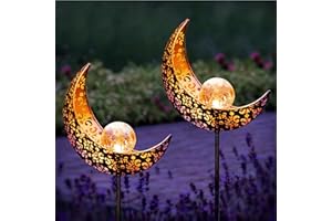 ‎GADGY Gadgy Solarlaternen für Außen, 2er Set, Solarbetriebene Gartenleuchten, Dekorative Leuchten für Garten und Terrasse, Wetterfest, Elegantes Design, Energieeffizient