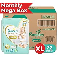 Pampers Premium Care Pants Diapers Monthly Box Pack, XL, 72 Count