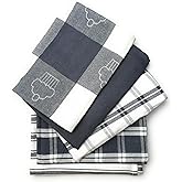 LivinEase Premium Kitchen Towels - Cotton 70 x 50 cm - 5 Cloths 100% Oeko-Tex Certified Cotton - Super Absorbent Package