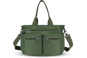 Aucuu manchesterväska, axelväska, manchesterväska, stor kapacitet, crossbody-väska, snygg handväska med flera fickor, justerb
