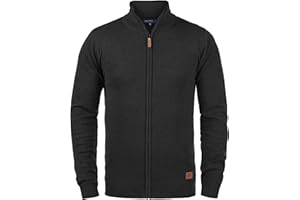 BLEND Norman Cárdigan Chaqueta De Punto Rebeca para Hombre con Cuello Alto con Cremallera