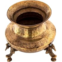 Buy Handmade Vintage Brass Candle Holder | Pot with Stand | Home ...
