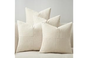 Topfinel Boho Kissen Beige 40x40 Kissenbezug Creme 4er Set Sofakissen Windmühlenform Cord Kissenhülle Kissenbezüge Dekokissen Zierkissenbezüge für Bett Wohnzimmer Dekokissenbezug Kinderzimmer Garten