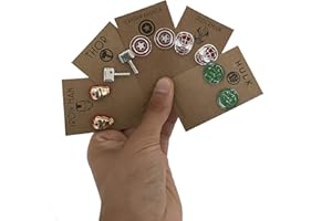 Love Rustic Co Superhero Mens Cufflinks Wedding / Birthday Gift Set of 5 : Iron Man Spiderman Captain America Thor Hulk Marvel