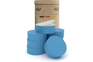 PolySound Sylo High-End Lautsprecher Füße, Schwingungsdämpfer 8er Set blau 7-15kg - materialschonend mit Wasser geschnitten - Nicht gestanzt - Made in Germany