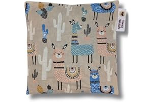 Franzis Nähstube 20 x 20 cm Cuscino farro Alpaka in 100% cotone I Cuscino in grani farro 20 x 20 per microonde I Cuscino riscaldato, cuscino nucleo