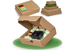 SMILEY PACK 50 cartons Maxibrief, marron, taille et quantité au choix, carton d'expédition, marchandises, envoi de livres, carton postal, Poste DHL Hermes DPD GLS UPS (180 x 130 x 50 mm, marron)