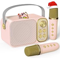 Mini Machine Karaoké Portable Pour Enfants - Microphone Bluetooth Avec Lumières LED, Effets Vocaux Et 8H D'Autonomie Karaoké Portable Effets Voix Lumières