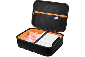 BOVKE Hartschalenkoffer für Smart Nebulizer für Atemprobleme, Desktop Inhalator Nebulizer für den Heimgebrauch, Aufbewahrungstasche für Digital Asthma Nebulizer Maschine Erwachsene und Kinder, Schwarz