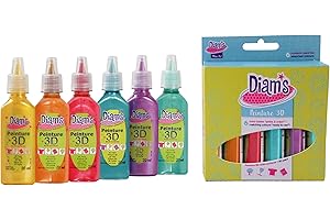 Diam's 3D Mini Lot de 6 Peintures Couleurs nacrées