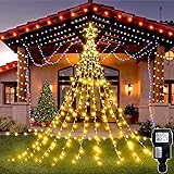 Hezbjiti 344 LEDs Natale Luci Stelline, Finestra Luminosa Stelle Luce Stringa 8 Modalita Luce Catena Decorare Interni ed Este