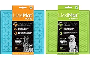 LickiMat 2-Pack Classic Soother and Buddy, Dog Feeding Mat for Boredom and Anxiety Relief, Ideal for Food, Treats, Yoghurt or Peanut Butter, Lick Mats, Fun Alternative to a Slow Feeder Bowl