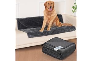 HezzLuv Coperta Impermeabile per Cani 100 x 120 cm, Coperta per Animali in Flanella Lavabile per Divano e Letto, Antiscivolo e Calda, Protettore per Mobili per Cani e Gatti di Taglia Piccola e Grande