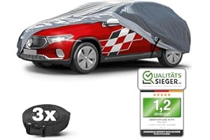 Walser telo copriauto da esterno Premium All Weather Plus SUV, telo copriauto rivestito in PVC, coperture per auto, resistente ai raggi UV, garage completo impermeabile per SUV/VAN Misura 8 grigio