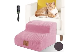 Zvonema Schody dla małych psów, 2 warstwy, zdejmowane, przenośne, na sofę, łóżko, nadają się do prania, 60 rolek